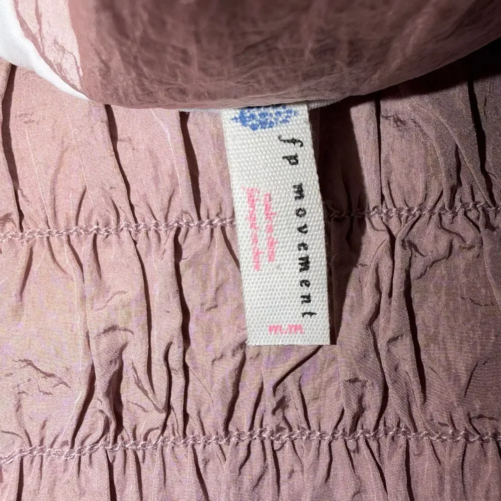 Free People FP Movement Mauve Athletic Shorts Medium Lined Running - Picture 3 of 11